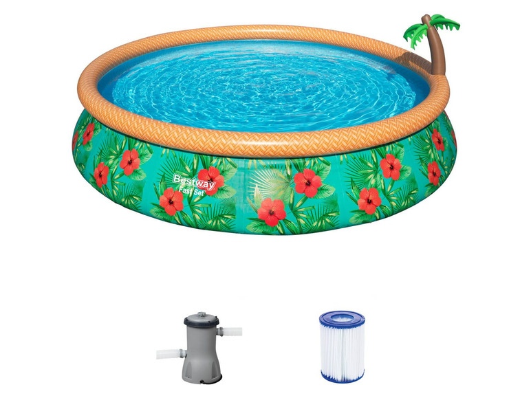 Bestway Bazén Fast Set Pool Paradise Palms s fil